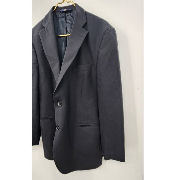Men's Brooks Brothers 346 Wool Blend 2 Button Blazer 42R Black - Picture 5 of 9